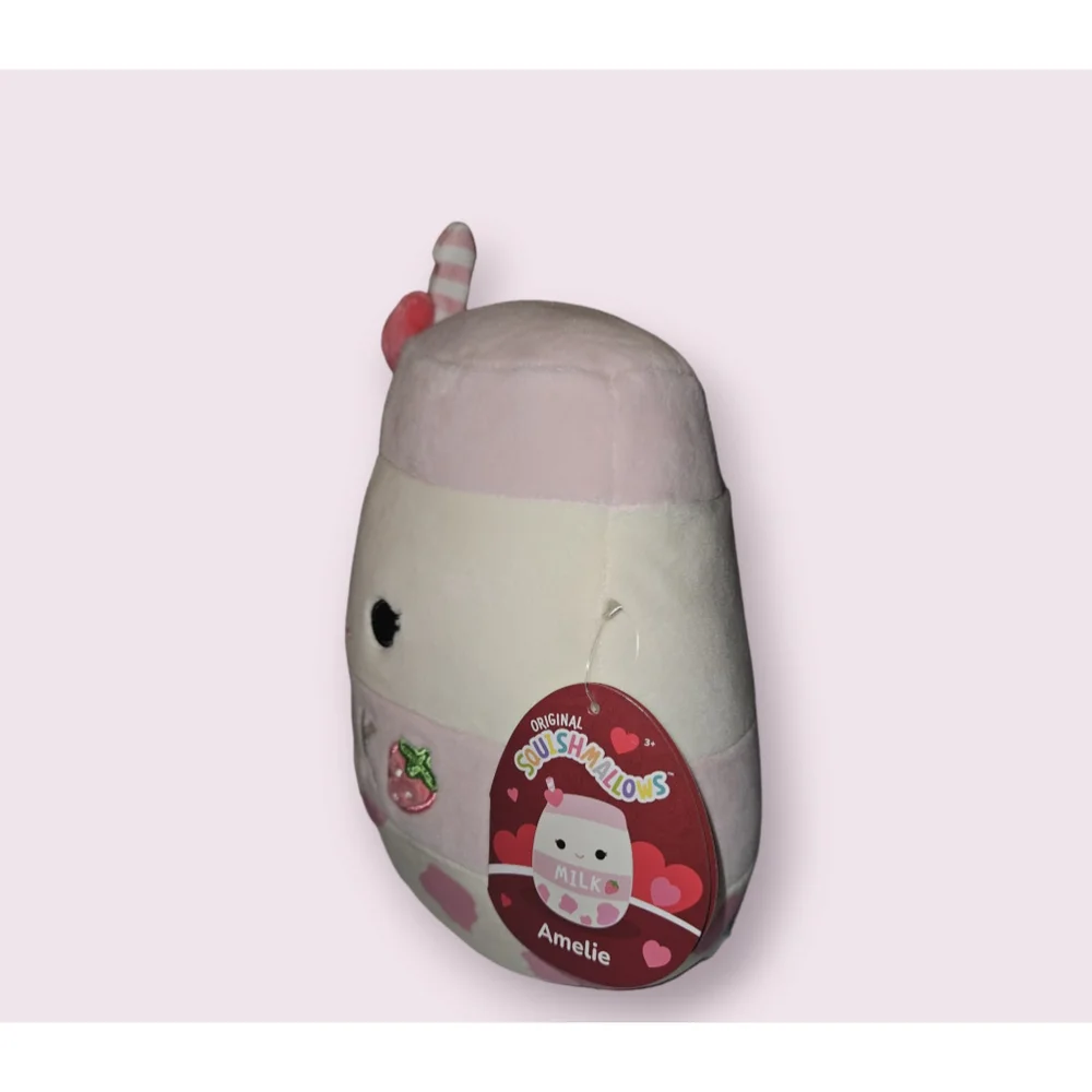 Valentines Day Squishmallows Plush Toy (Amelie Strawberry Milk) 8